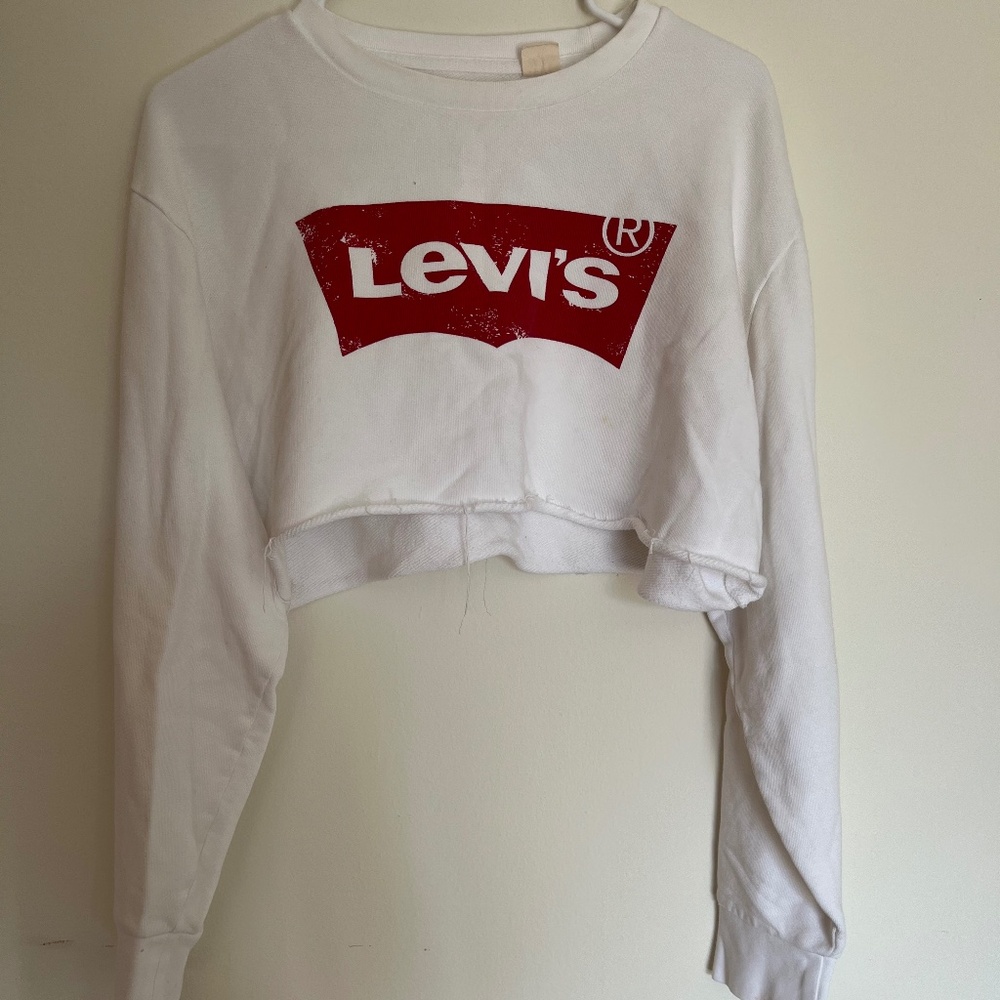 cropped levis sweatshirt